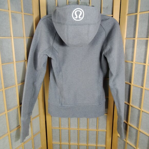 Lululemon Full Zip Scuba Hooded Jacket Grey Sparkle Size 4 - Picture 2 of 12